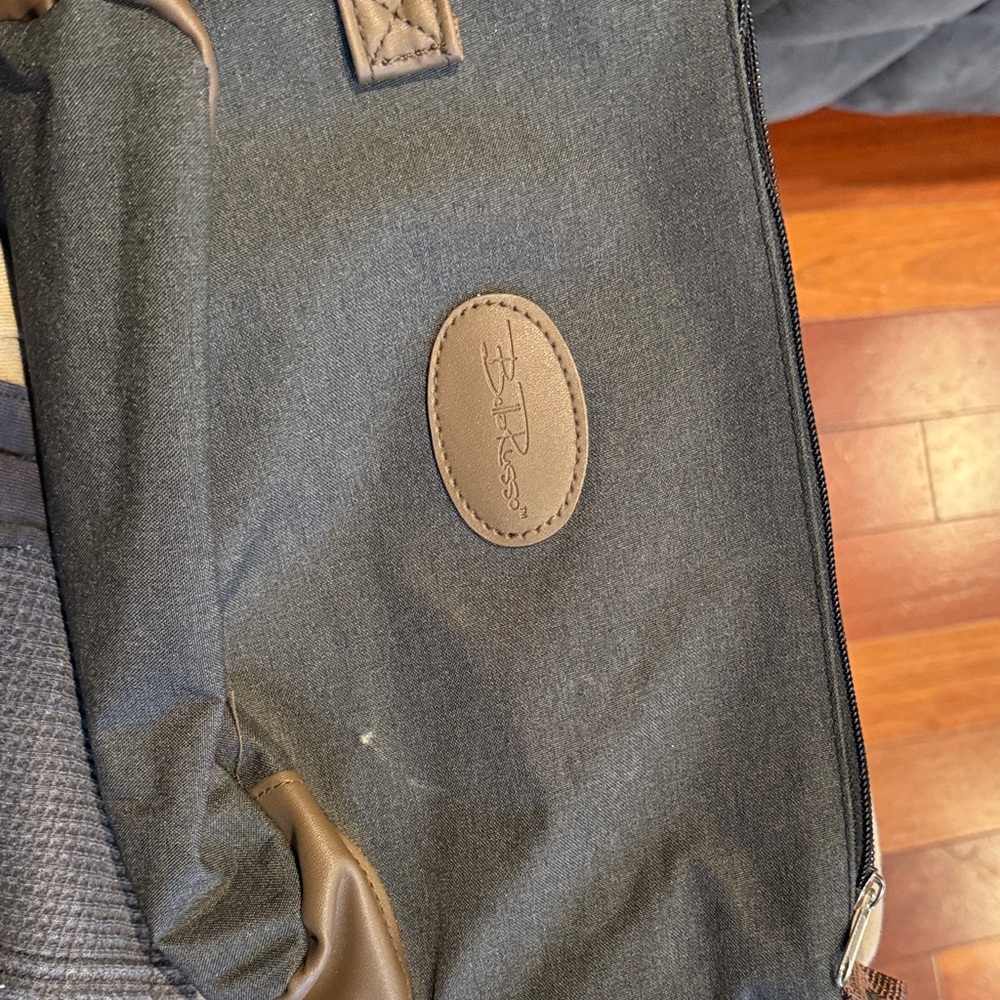 Bella Russo  Men's  or Women’s Travel Duffle Bag with Brown Trim